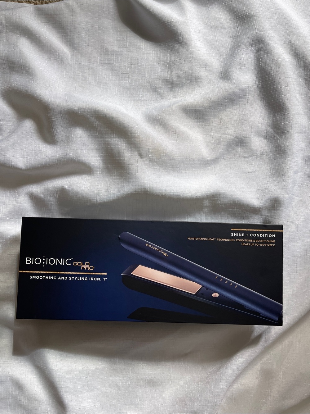 Bioionic Gold Pro 1" Smoothing & Styling Iron - Navy Blue